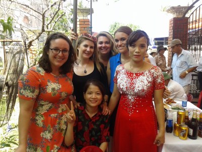 With the beautiful bride...